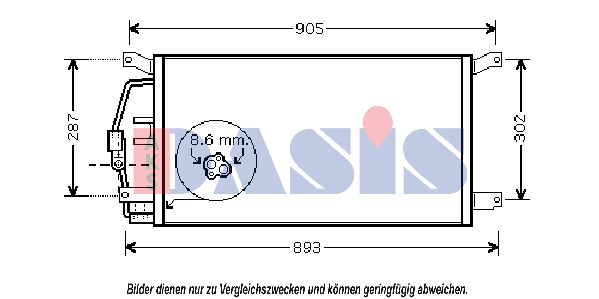 AKS DASIS Конденсатор, кондиционер 522043N